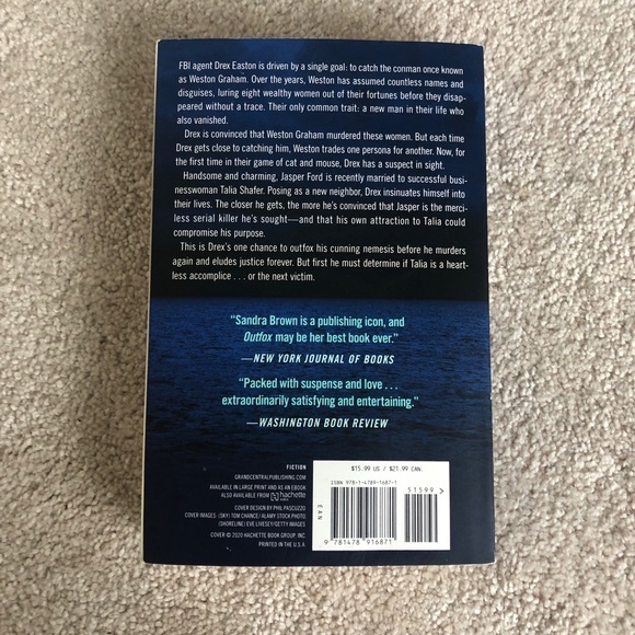 💥2/$20💥 Outfox by Sandra Brown - Picture 2 of 2